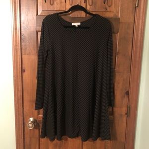 Green and Black Chevron Dress